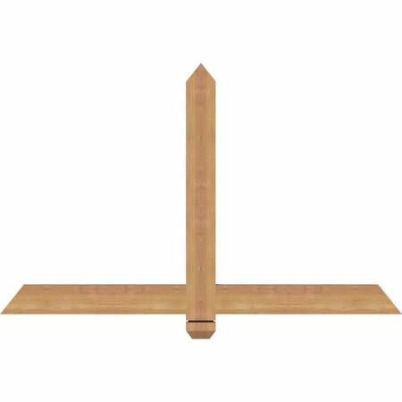 Ekena Millwork Eugene Smooth Timber Gable Bracket, Western Red Cedar, 48"W x 30"H x 1 1/2"D x 3 1/2"F, 15/12 Pitch GBW048X30X0204EUG00SWR